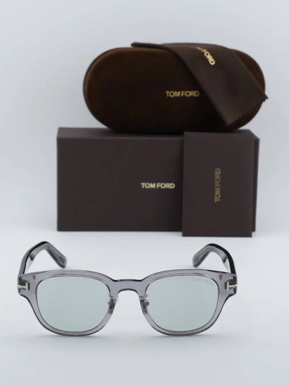 Tom Ford FT1041-D 20A Square Sunglasses - Transparent Grey / Light Grey